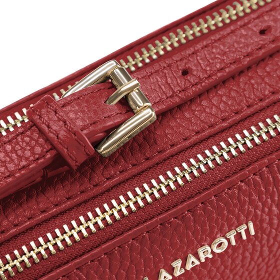 Lazarotti Bolso bandolera de piel de Bolonia Bolso para cámara de piel con doble cremallera 18 cm