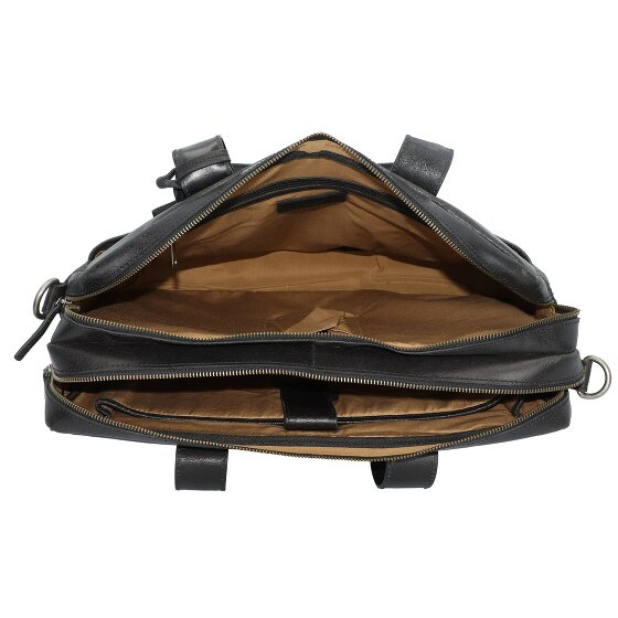 Burkely Maletín Vintage Jesse Piel 42 cm Compartimento Portátil