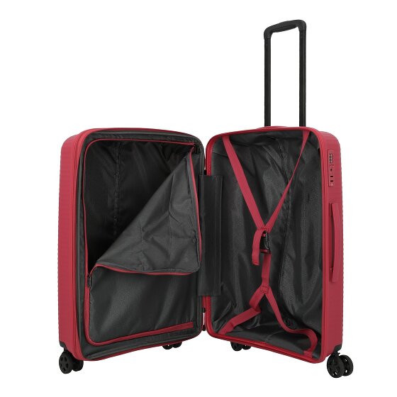 Travelite Air Stripe 4 ruedas Juego de maletas 3 piezas con pliegue de expansión
