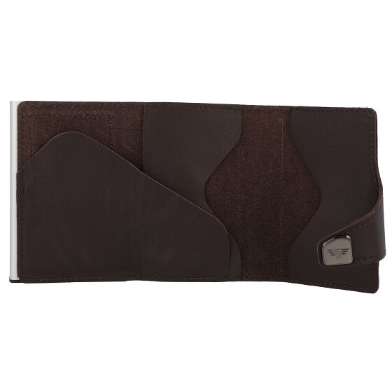 Tru Virtu Funda para tarjetas de crédito Click & Slide Cartera de piel RFID 6,5 cm
