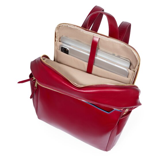 Piquadro Blue Square Mochila de día Protección RFID Piel 37 cm Compartimento para el portátil