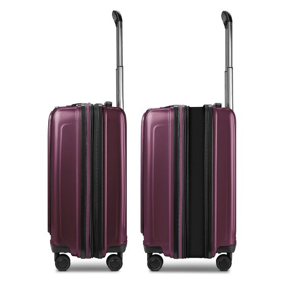 Redolz Essentials14 Juego de maletas de 4 ruedas Beautycase 4pcs con compartimento para portátil plegable expansible