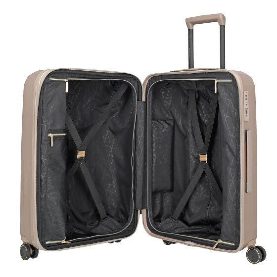 Travelite Barbara Novelty 4 ruedas Juego de maletas 3 piezas con pliegue de expansión