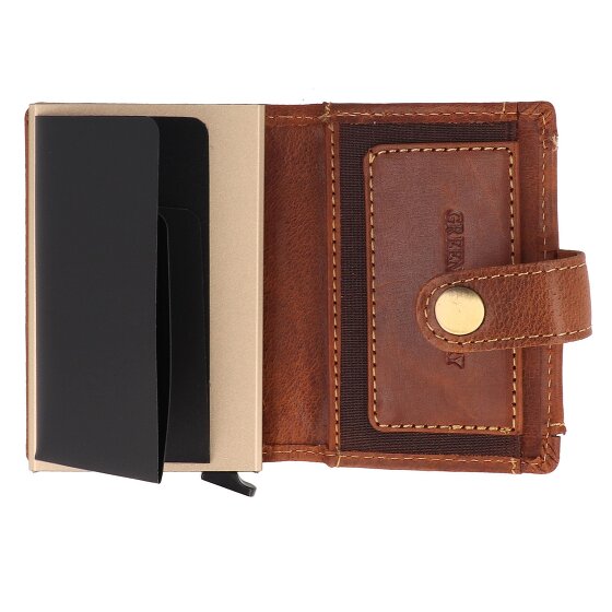 Greenburry Vintage Cartera Protección RFID Piel 7.5 cm