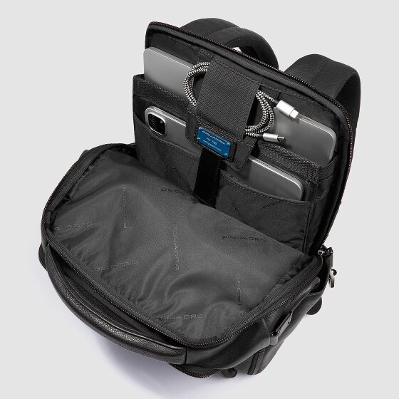 Piquadro Cronus Mochila de negocios Protección RFID Piel 41 cm Compartimento para el portátil