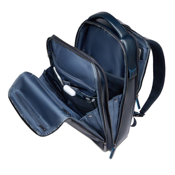 Piquadro Blue Square Mochila de día Piel 42 cm Compartimento para el portátil