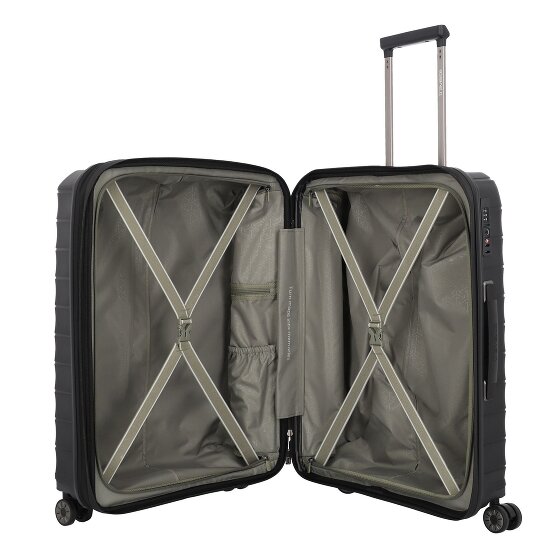 Travelite Mooby 4 ruedas Juego de maletas 3 piezas con pliegue de expansión