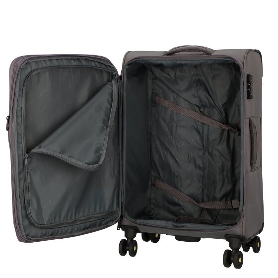 d&n Travel Line 9704 4 ruedas Carrito M 68 cm con pliegue de expansión