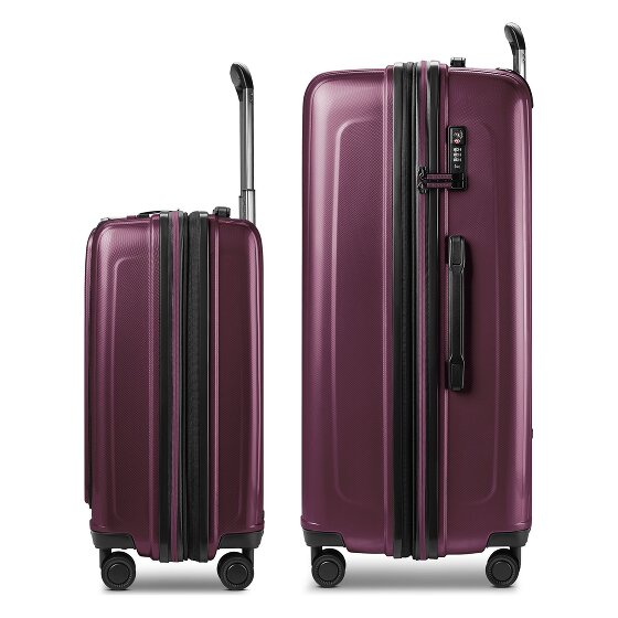 Redolz Juego de maletas Essentials 14 de 4 ruedas Compartimento para portátil de 2 piezas con pliegue extensible