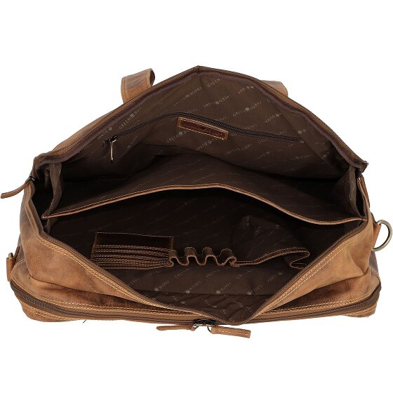 Greenburry Maletín Vintage de cuero de 42 cm Compartimento para el portátil