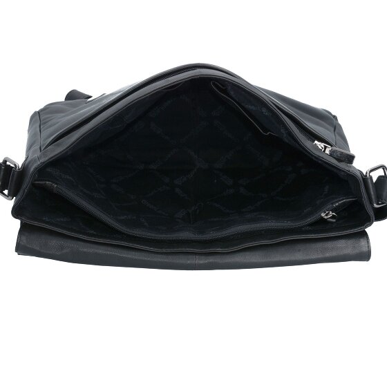 Greenland Nature Negro Nappa Messenger Cuero 38 cm