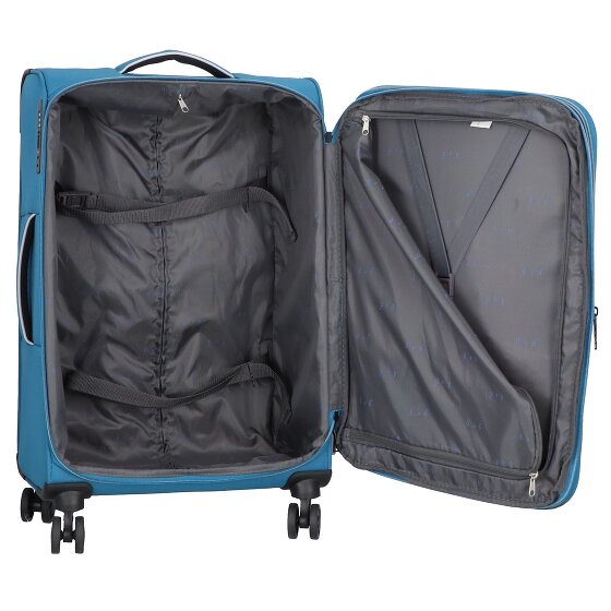 d&n Travel Line 9204 4 ruedas Carrito M 66 cm con pliegue de expansión