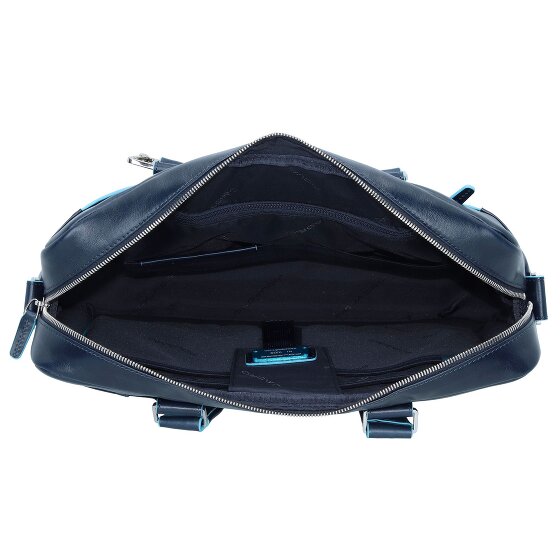 Piquadro Maletín cuadrado azul III Piel 40 cm Compartimento para portátil
