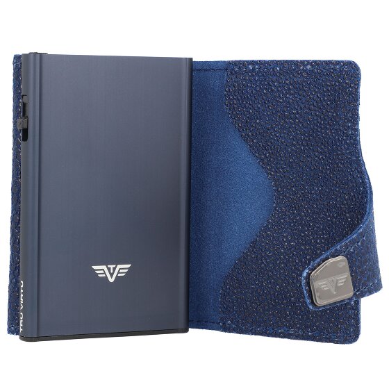 Tru Virtu Funda para tarjetas de crédito Click & Slide Cartera de piel RFID 6,5 cm