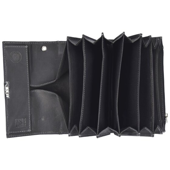 Greenburry Cartera de camarero vintage de cuero 18 cm