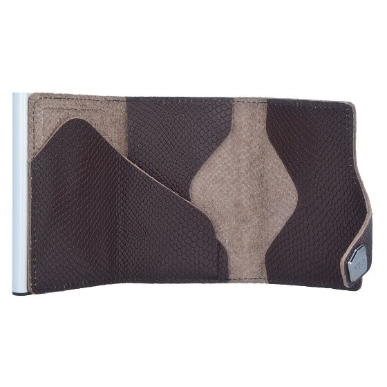 Tru Virtu Funda para tarjetas de crédito Click & Slide Cartera de piel RFID 6,5 cm