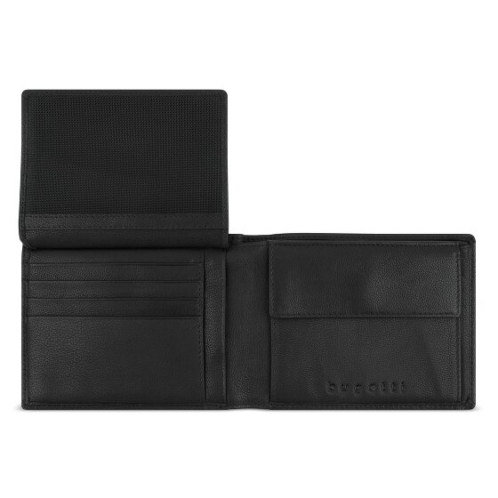 bugatti Black Magic Cartera Protección RFID Piel 12 cm