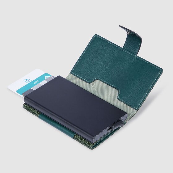 Piquadro PQ-Earth Estuche para tarjetas de crédito Protección RFID Piel 6.5 cm