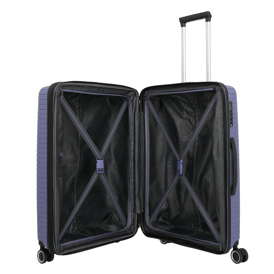 Travelite Orbita 4 ruedas Juego de maletas 3 piezas con pliegue de expansión