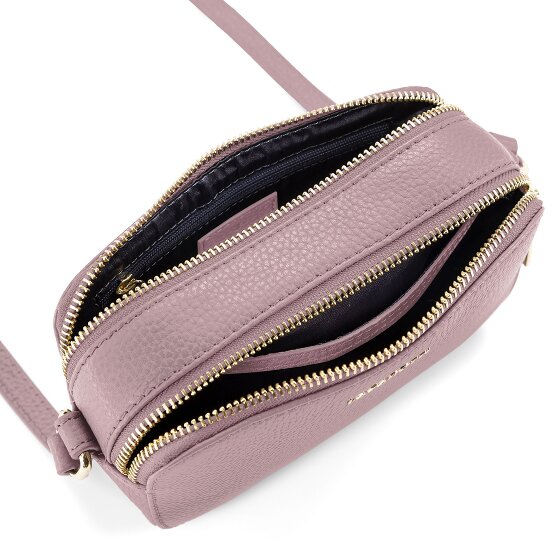 Lazarotti Bolso bandolera de piel de Bolonia Bolso para cámara de piel con doble cremallera 18 cm