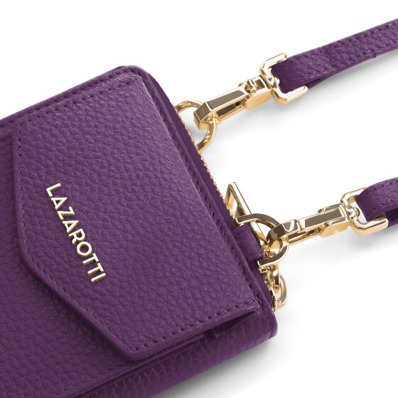 Lazarotti Bologna Cartera de piel con cremallera Funda para teléfono móvil Piel 19 cm