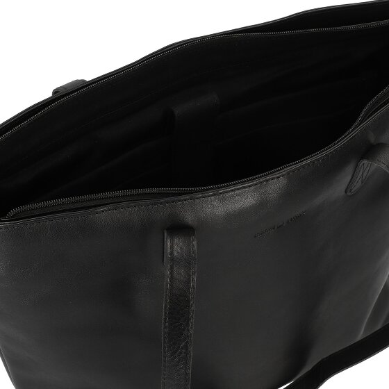 Greenburry Pure Black Bolsa de compras Piel 35 cm Compartimento para el portátil