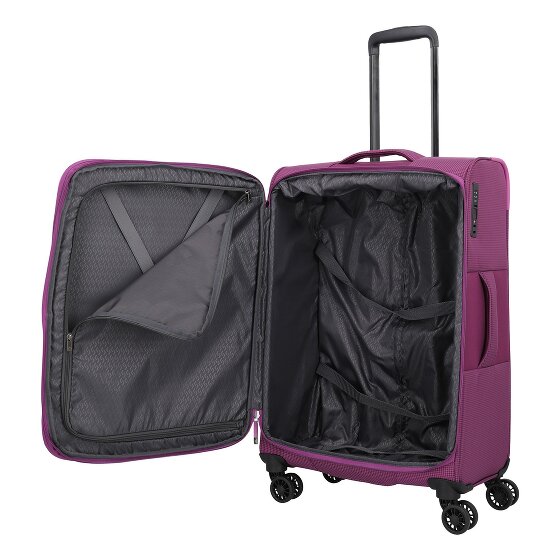 Travelite Corsiica 4 ruedas Carrito M 67 cm con pliegue de expansión