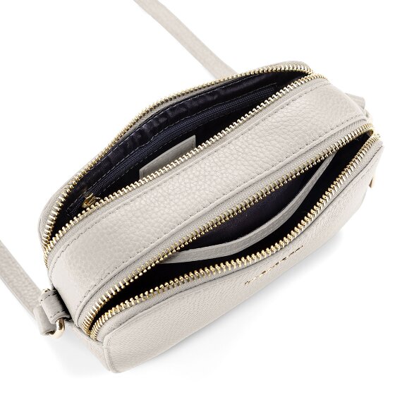 Lazarotti Bolso bandolera de piel de Bolonia Bolso para cámara de piel con doble cremallera 18 cm