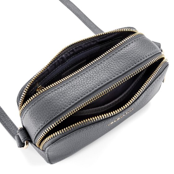 Lazarotti Bolso bandolera de piel de Bolonia Bolso para cámara de piel con doble cremallera 18 cm