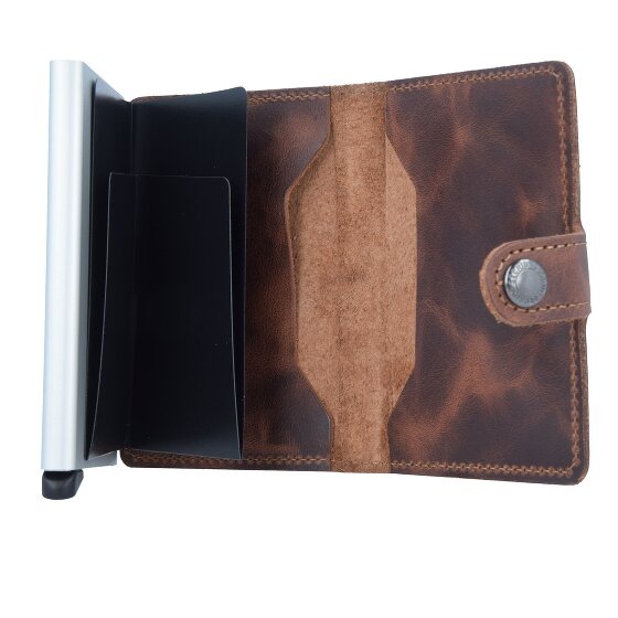 Secrid Miniwallet Vintage Estuche para tarjetas de crédito Cartera de piel RFID 6,5 cm
