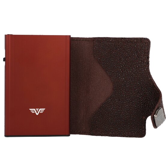 Tru Virtu Funda para tarjetas de crédito Click & Slide Cartera de piel RFID 6,5 cm