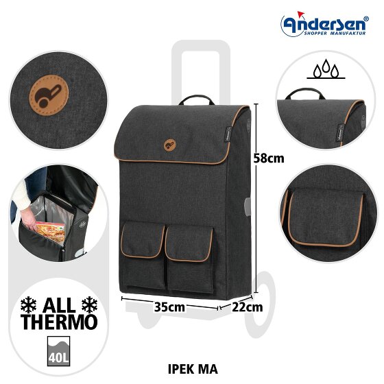 Andersen Shopper Komfort Shopper Ipek Ma Carro de la compra 58 cm