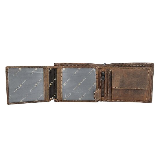 Greenburry Cartera de cuero con cadena de calavera vintage 12,5 cm