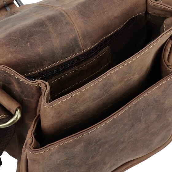 Greenburry Bolsa de hombro vintage de cuero de 16 cm
