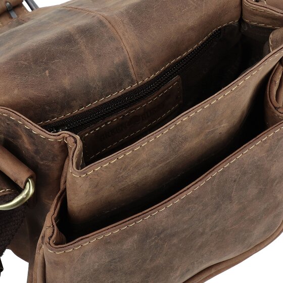 Greenburry Bolsa de hombro vintage de cuero de 16 cm