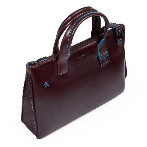 Piquadro Blue Square Bolsa de compras Piel 38 cm Compartimento para el portátil con pliegue de expansión
