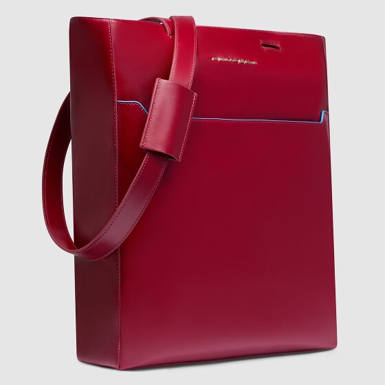 Piquadro Blue Square Bolsa de hombro Protección RFID Piel 30 cm Compartimento para el portátil