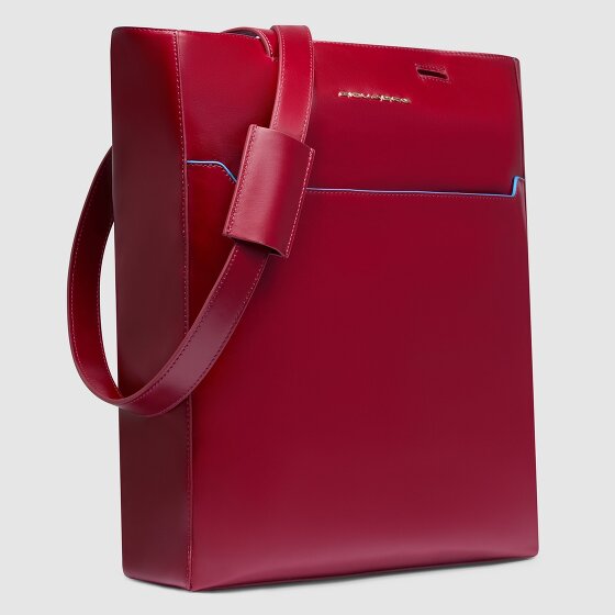 Piquadro Blue Square Bolsa de hombro Protección RFID Piel 30 cm Compartimento para el portátil