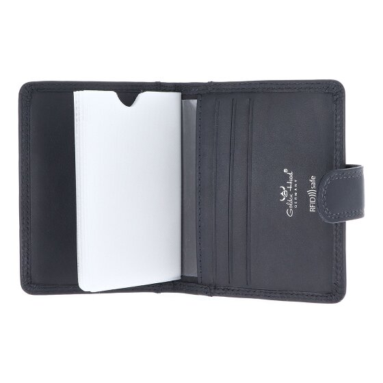 Golden Head Polo Estuche para tarjetas de crédito Bloqueo RFID Piel natural 8 cm