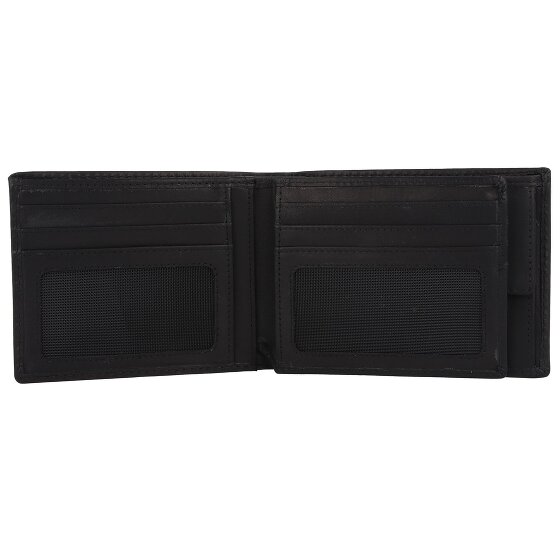 Greenburry Pure Black Cartera Protección RFID Piel 13 cm