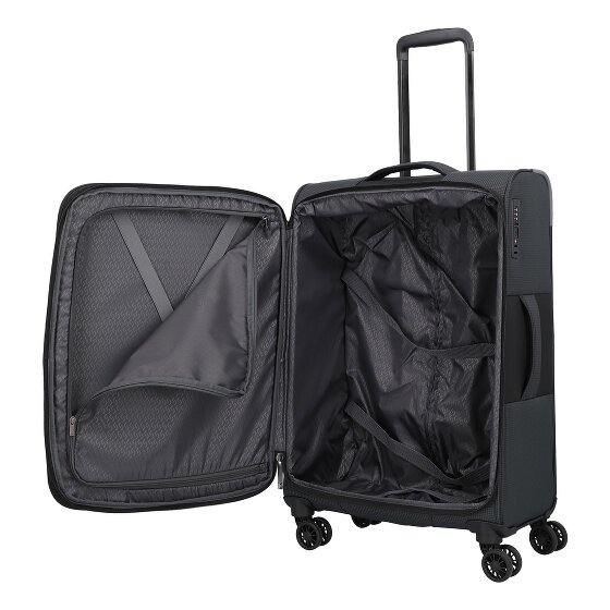 Travelite Corsiica 4 ruedas Carrito M 67 cm con pliegue de expansión