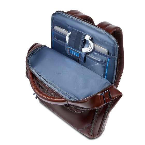 Piquadro Blue Square Mochila de día Piel 42 cm Compartimento para el portátil