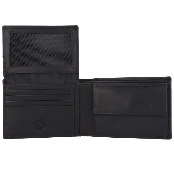 Greenburry Pure Black Cartera Protección RFID Piel 12.5 cm