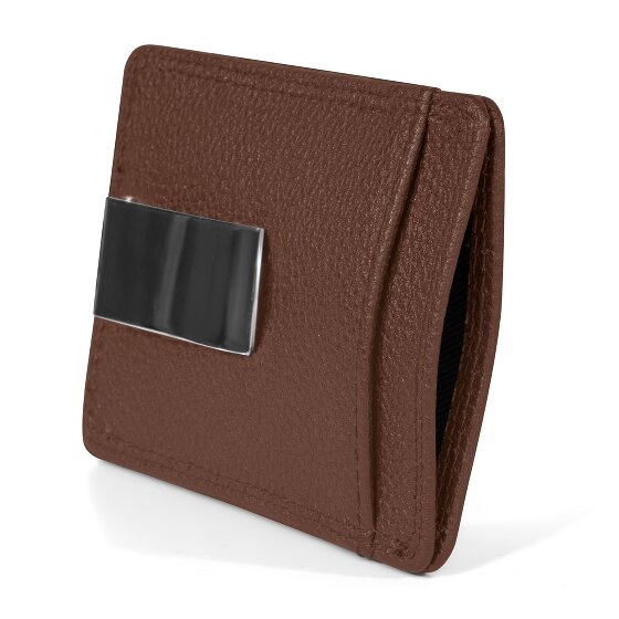 Redolz Tarjetero de piel Essentials RFID 7 cm con pinza para billetes