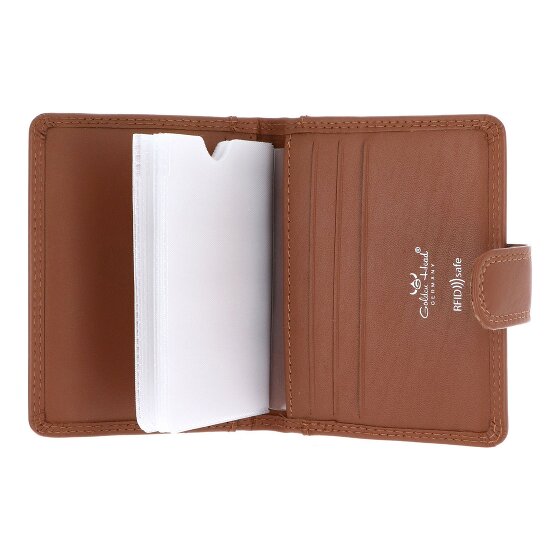 Golden Head Polo Estuche para tarjetas de crédito Bloqueo RFID Piel natural 8 cm