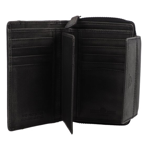 Greenburry Destressed Cartera Protección RFID Piel 13.5 cm