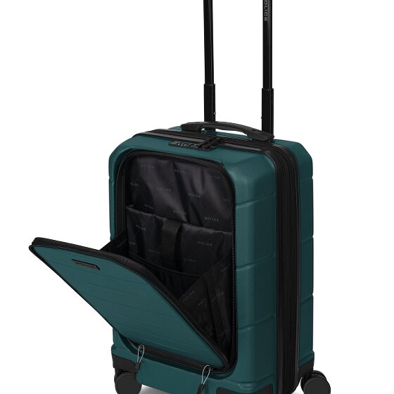 Police London 4 ruedas Trolley de cabina 55 cm Compartimento para laptop Con fuelle expandible