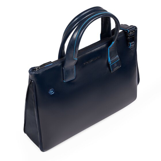 Piquadro Blue Square Bolsa de compras Piel 38 cm Compartimento para el portátil con pliegue de expansión