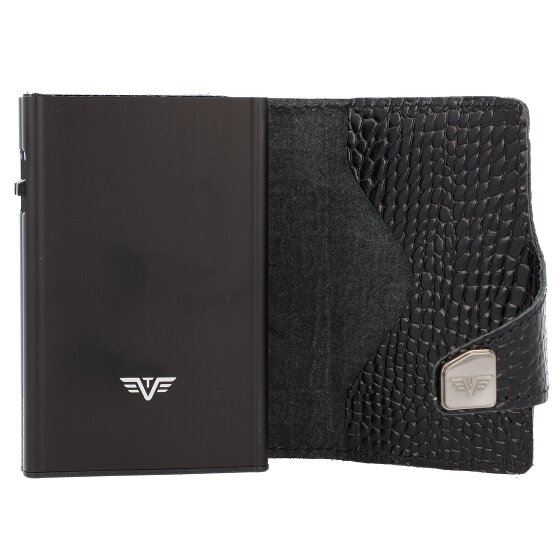 Tru Virtu Funda para tarjetas de crédito Click & Slide Cartera de piel RFID 6,5 cm