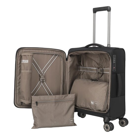 Travelite Crosslite 5.0 4 ruedas Carro de la cabina S 55 cm Compartimento para el portátil